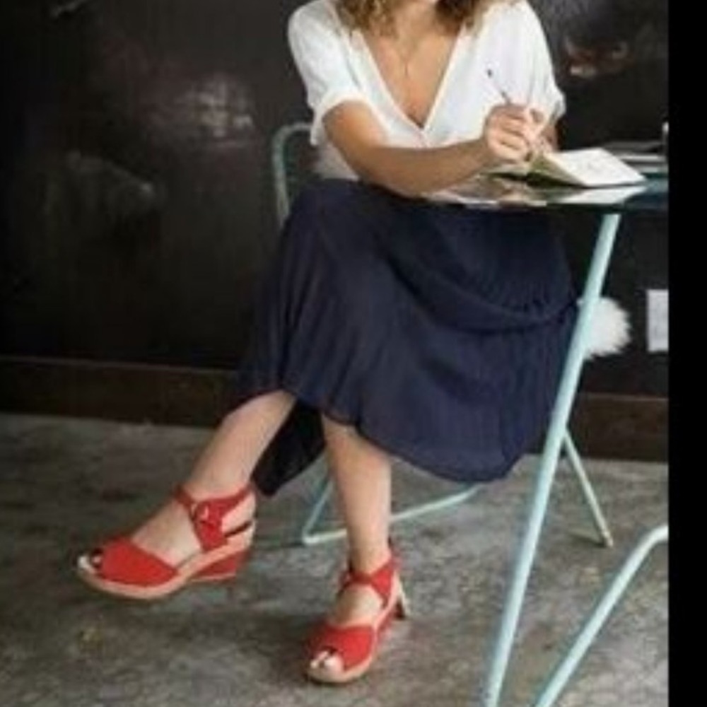Dansko Charlotte wedge sandal in red